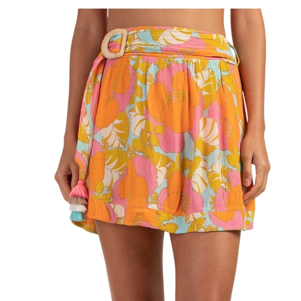 TRINA TURK SWIM Playa De‎ Flor Belted Skort Cover Up Women's Size XS